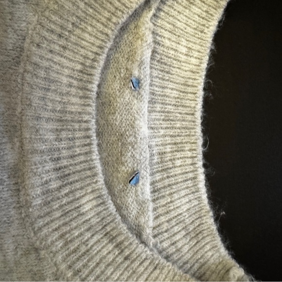 CeCe Gray Sweater with Red 'Believe' Text - Picture 5 of 7